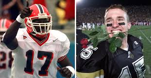 He played football for the boilermakers with drew brees! 2000 Outback Bowl Uga S Quincy Carter Out Duels Purdue S Drew Brees Fanbuzz