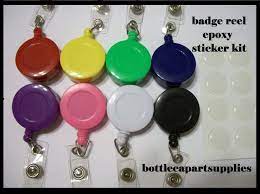 5 Pcs Diy Badge Reel Kit Make Your Own By Bottlecapartsupplies 4 99 Badges Diy Badge Reels Diy Badge Reel