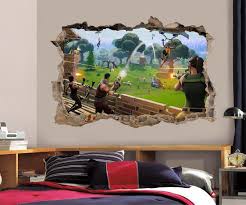 8 99 Fortnite 3d Smashed Wall Sticker Decal Home Decor Art Mural J1204 Ebay Home Garden Nursery Room Decor Gamer Bedroom Bedroom Murals