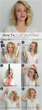 Curl Short Hair Curling Iron Tutorials How To Hacks How To Curl Short Hair Short Hair Styles Short Hairstyles Fine