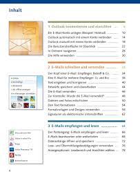 Inhalt. 1 Outlook kennenlernen und einrichten s schreiben und versenden s  empfangen und lesen PDF Free Download