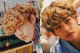 Taehyung With Curly Wavy Hair Is Just So Chef S Kiss Curly Hair Styles Hair V Hair