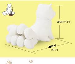 White Kitsune Plush Nine Tailed Fox Stuffed Animal With Yellow Cloak Fox Stuffed Animal Nine Tailed Fox Kitsune