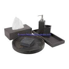 Maybe you would like to learn more about one of these? Marble Bathroom Bath Accessories Set Natural Stone Marblejet Black Tumbler Tooth Brush Tissue Box Holder Soap Pump Dish Dustbin Tray