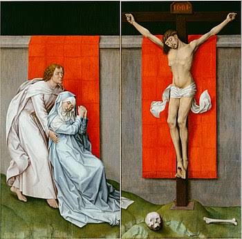 Image result for Rogier van der Weyden, Crucifixion Diptych, c.1460"