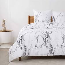 This beautiful bed skirt features a charming pleated and ruffled design in a rich color and can be it smartly covers the storage space under your bed leaving the box spring & bedframes unseen. Cynthia Bed Linen 200 200 Microfiber White Duvet Cover Set With Marble Pattern Soft Fluffy Duvet Covers With Zipper And 1 X 51 66cm Pillowcase 2pcs White Black Walmart Canada