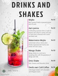 Copy Of Refreshing Cocktails Menu Template Cocktail Menu Menu Design Template Food Menu Template