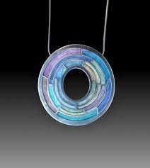 Labyrinth Pendant By Carly Wright Silver Enamel Necklace Artful Home Enamel Necklaces Enamel Jewelry Silver Enamel
