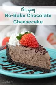 Easy No Bake Chocolate Cheesecake Recipe Recipe No Bake Chocolate Cheesecake Chocolate Cheesecake Recipes Easy Chocolate Cheesecake