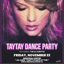 Get ready to dance the night away with DJ Swiftie, the ultimate Taylor  Swift tribute DJ, at the Peterborough Memorial Centre