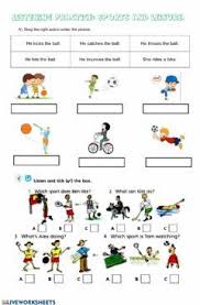Leisure And Sports Listening Language English Grade Level Basic School Subject English As A Second Languag Exercise For Kids Free Time Activities Worksheets