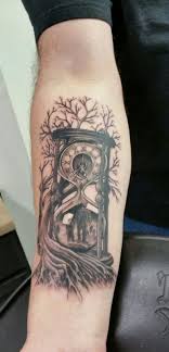 Flower and watch tattoo idea. Baby Name Tattoos For Dad Tattoo Design