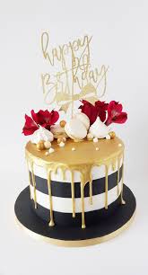 Black White Gold Cake Jill Taart Den Bosch Taart 50ste Verjaardag Taarten Gouden Cake