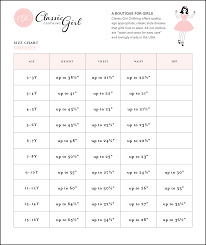 36 Up To Date Girl Body Size Chart