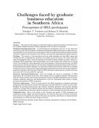 Check spelling or type a new query. Pdf Challenges Faced By Graduate Business Education In Southern Africa Perceptions Of Mba Participants