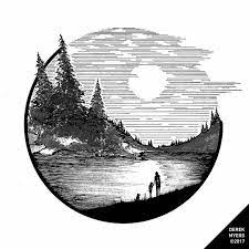 Cool pencil drawings graphite drawings art drawings charcoal drawings black and white painting white art landscape drawings. Check Out This Nature Illustration From Derek Myers Derek The Deliman Of A Black And White Lakeside Sunset You Dont See Many Black And White Drawings Tha Black And White Drawing Stippling Art Ink Pen Drawings