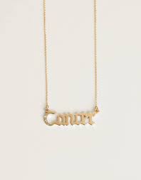Thyroid cancer stylish butterfly awareness ribbon silver plated necklace. Cancer Zodiac Necklace Woman Bershka