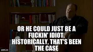 YARN | Or he could just be a fuckin' idiot. Historically, that's been the  case | The Sopranos (1999) - S06E19 Drama | Video clips by quotes |  865ad777 | 紗