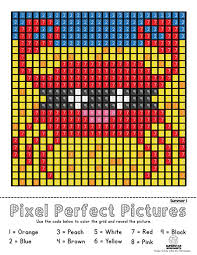 Pixel color by number printable. Pixel Coloring Pages Superstar Worksheets