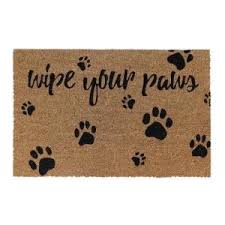 This Wipe Your Paws Black Coir Door Mat Is The Perfect Way To Give Your Guests A Warm Welcome Its Rugged Coir Des Door Mat Personalized Door Mats Door Mat Diy