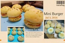 Baking S Corner Mini Burger Bun With No Knead Dough By Fren Mini Burgers Burger Buns Mini Burger Buns