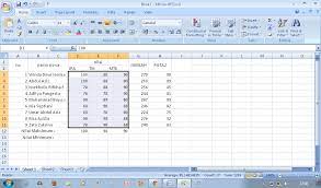 Daftar nilai siswa kurikulum 2013 untuk sd, smp, sma. Cara Membikin Daftar Nilai Di Ms Excel 2007 Winda S Blog