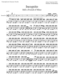 Incognito Still A Friend Of Mine Drum Sheet Music Drums Sheet Drum Sheet Music Sheet Music