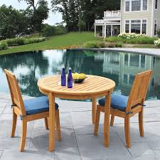 Dinner With A View Outdoor Furniture Small Space Bistro Table Teak Outdoor
