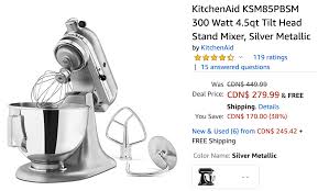 kitchenaid 4.5qt tilt head stand mixer