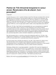 We did not find results for: Recalculare Cifra Afaceri La 01 Ian Trecere Tva Trim La Lunar