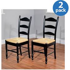 Ladder Back Rush Seat Chairs Set Of 2 Multiple Colors Walmart Com In 2020 Ladder Back Chairs Chair Chair Set