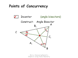 A 23 question printable points of concurrency crossword with answer key. 3 7 3 8 Constructing Points Of Concurrency And Centroid Objectives I Can Discover Points Of Concurrency Of The Angle Bisectors Perpendicular Bisectors Ppt Download