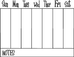 Weekly Calendar Vinyl Decal For Dry Erase Board Or Frame 16 X 20 Weekly Calendar Template Weekly Calendar Dry Erase Calendar