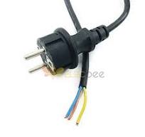 VDE European Standard 2 pin 2.0² 16A Waterproof Straight-Head Power Cord -  2 pin 16A Straight-Head Power Plug