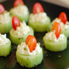 Stuffed Cucumber Bites Recipe Food Snacks Finger Food Appetizers