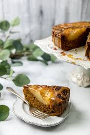 Gingerbread Pear Cake With Caramel Drizzle Mr Farmer S Daughter