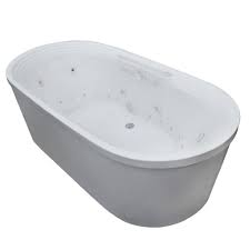 Universal Tubs Pearl 5 6 Ft Acrylic Center Drain Flatbottom Whirlpool And Air Bath Tub In White Hd3467rd The Home Depot Whirlpool Bathtub Bathtub Air Bathtub