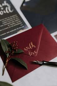 Moody Jewel Tone Velvet Wedding Ideas Whimsical Wonderland Weddings Calligraphy Wedding Invitation Envelope Jewel Tone Wedding Jewel Tones