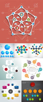 Vectors Organization Chart With Round Elements Nitrogfx