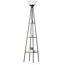 Gray floor lamp with shelf. Mainstays Charcoal Metal Transitional Etagere Shelf Floor Lamp 69 H Walmart Com Walmart Com