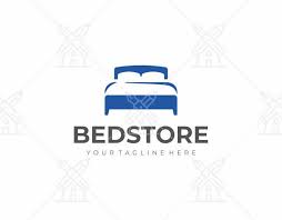 Double Bed With Pillow And Duvet Logo Design Bedroom Furniture Vector Design Mattress Logotype Mattress Logo Logo Design Logos