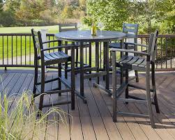 Table and 4 pub chairs. Get The Height Right For Outdoor Stools Trex Outdoor Furniture
