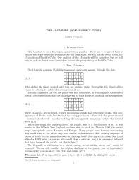 Solve the white face of the rubik's cube. The 15 Puzzle And Rubik S Cube 1 Introduction This Handout