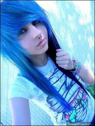 Wash, style, cut and comb as you create realistic emo hair cuts with curls and highlights. Emo Girl Blue Hair 00020 9images Blogspot Com Jpg 504 671 Scene Hair Emo Scene Hair Tumblr Hair