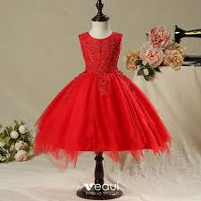 You can wear short frocks either casually (lawn or winter stuff) or formally (on parties or wedding ceremonies). Chic Beautiful Hall Wedding Party Dresses 2017 Flower Girl Dresses Red Short Ball Gown Cascading Ruffles