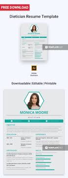 Free Dietitian Resume Resume Template Resume Templates Resume