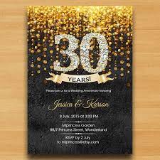Anniversary Invitation Wedding Anniversary Invitation 30th 40th 50th 60th 70th Glitter Gold Elegant Design Card 321 Prazdnik Priglashenie Kartinki