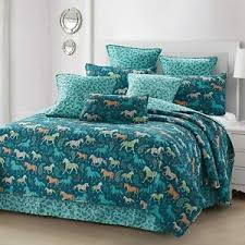 Maybe you would like to learn more about one of these? Turquoise Western Horse Bedding Set Quilt Shams Set Blanket Teal Ebay