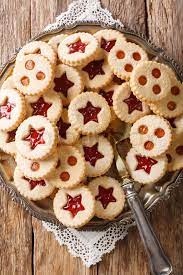 These are mini versions of the linzer torte/ pastry which is a huge pastry with a jam filling and a beautiful. Traditional Austrian Christmas Cookies Stock Image Colourbox