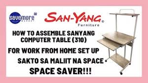 Has a wide variety of bedroom furniture, chairs, kitchen and dining furniture, bookcases and shelving, side tables and more at an affordable price deals. San Yang Computer Table 310 How To Assemble For Work From Home Set Up Space Saver Office Table Youtube